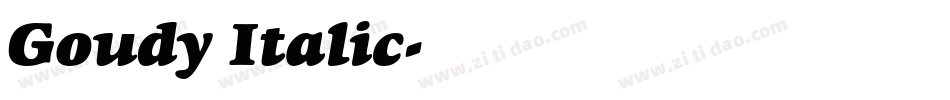 Goudy Italic字体转换